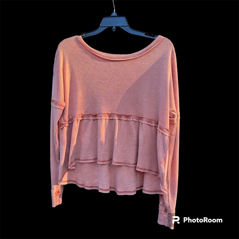 True craft orange long sleeve shirt,‎ size XL, swoop neck
